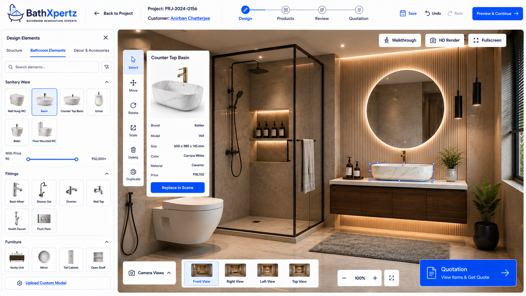 BathXpertZ — 3D Bathroom Design Platform screenshot 5
